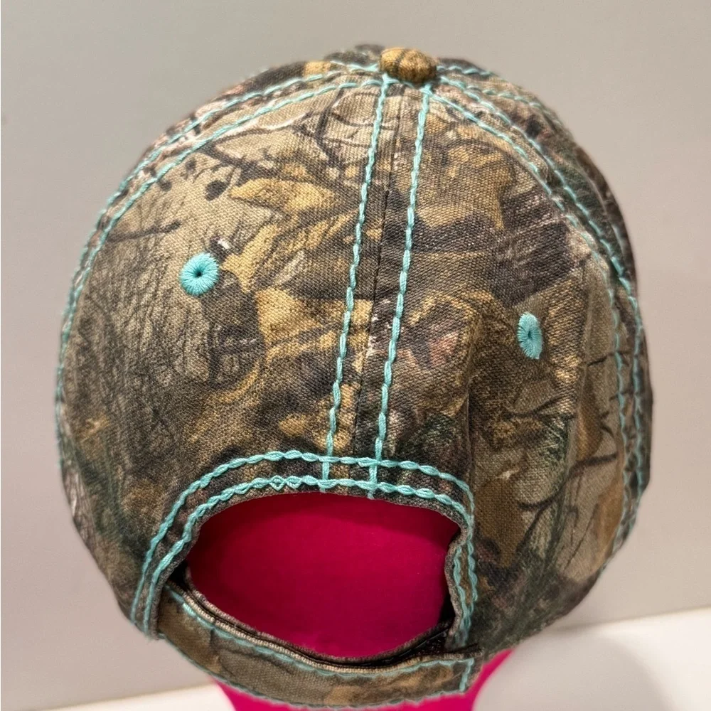 Realtree Camouflage Hat with Teal Accents